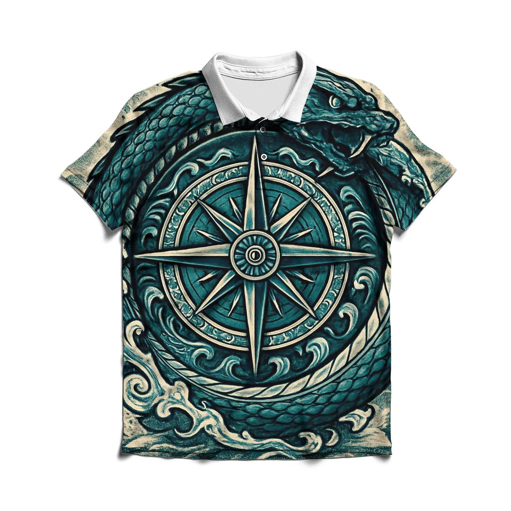 Ocean Tide Ouroboros Compass classic pique polos