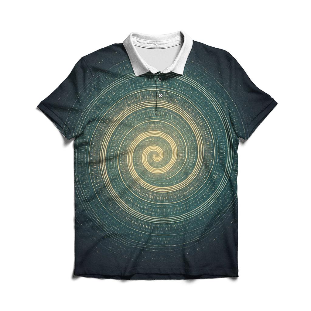 Inner Echo Spiral stylish collar polo tees