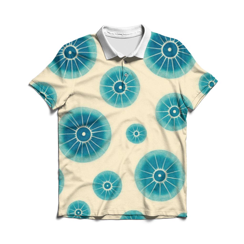 Midnight Kumo Spider Rosettes classic pique polos