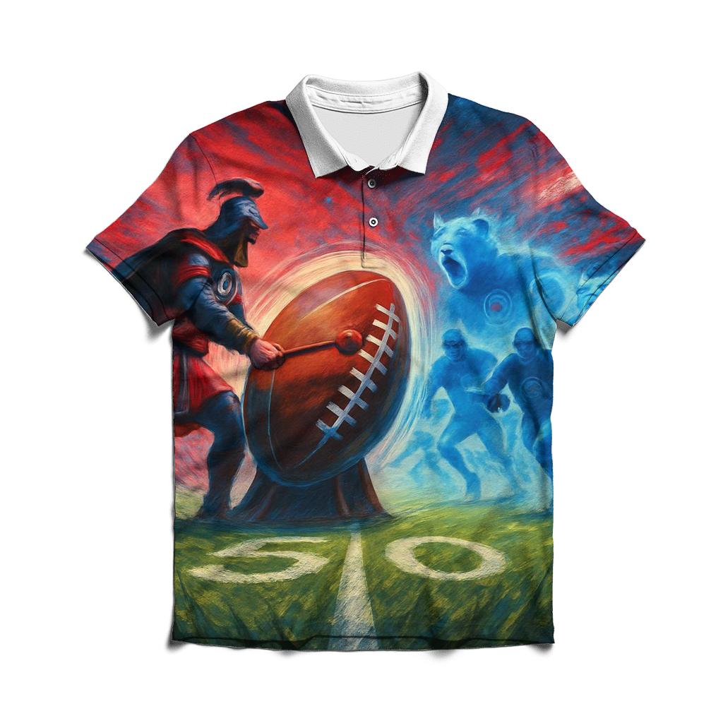 Midfield War Drum And Bear Charge casual sports polo shirts