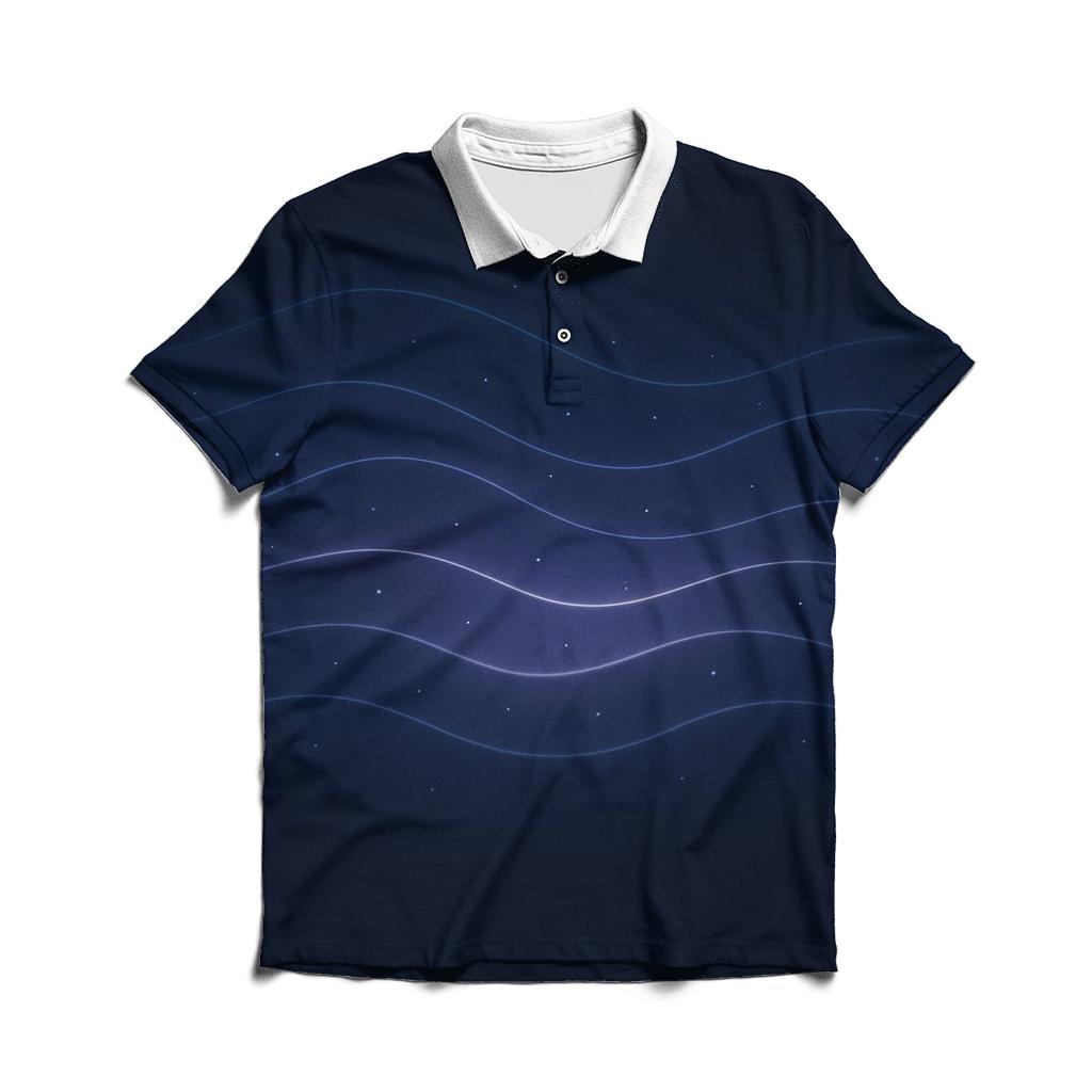 Starlit Breathing Lines casual sports polo shirts