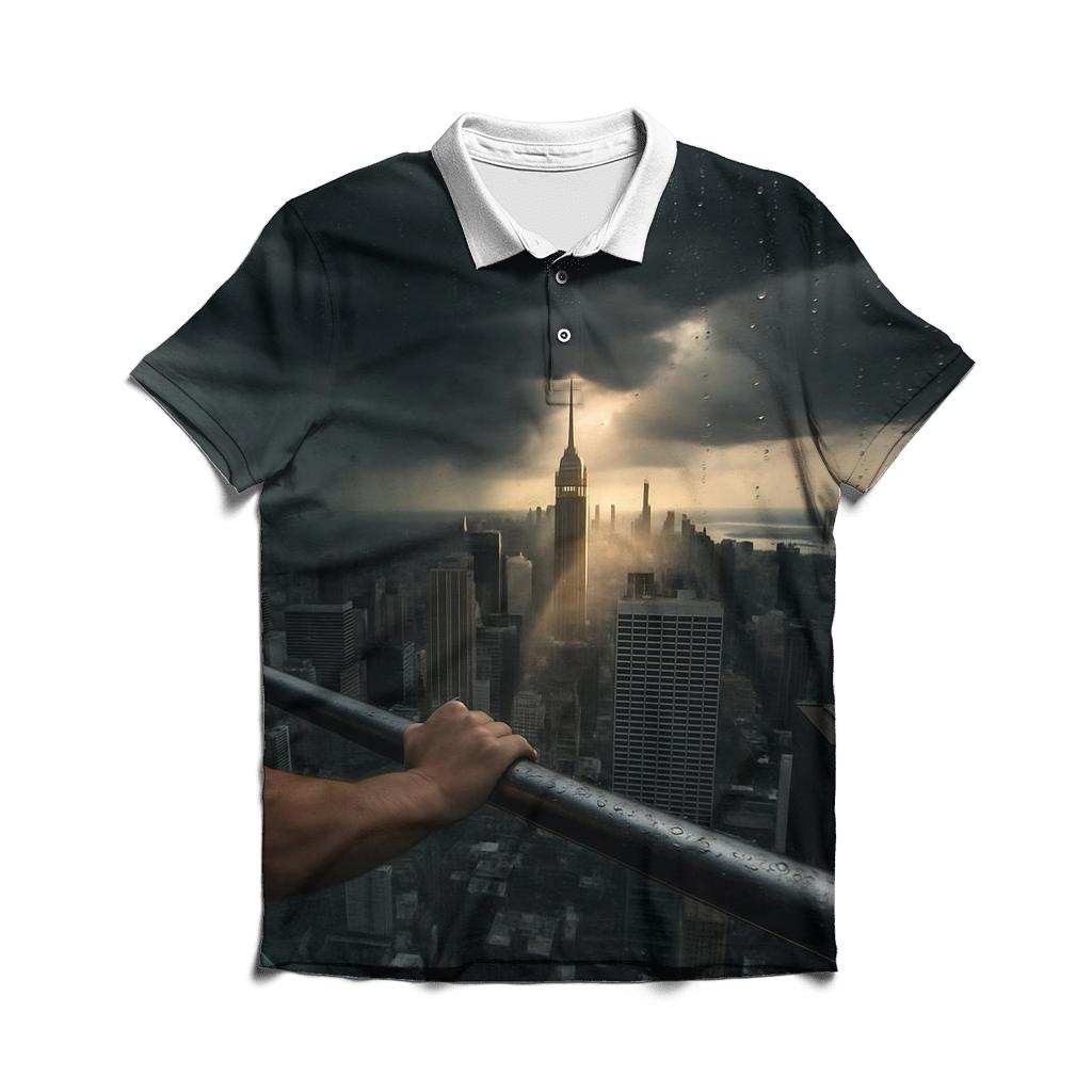 Edge Observation Deck View During Summer Thunderstorm designer slim fit polos