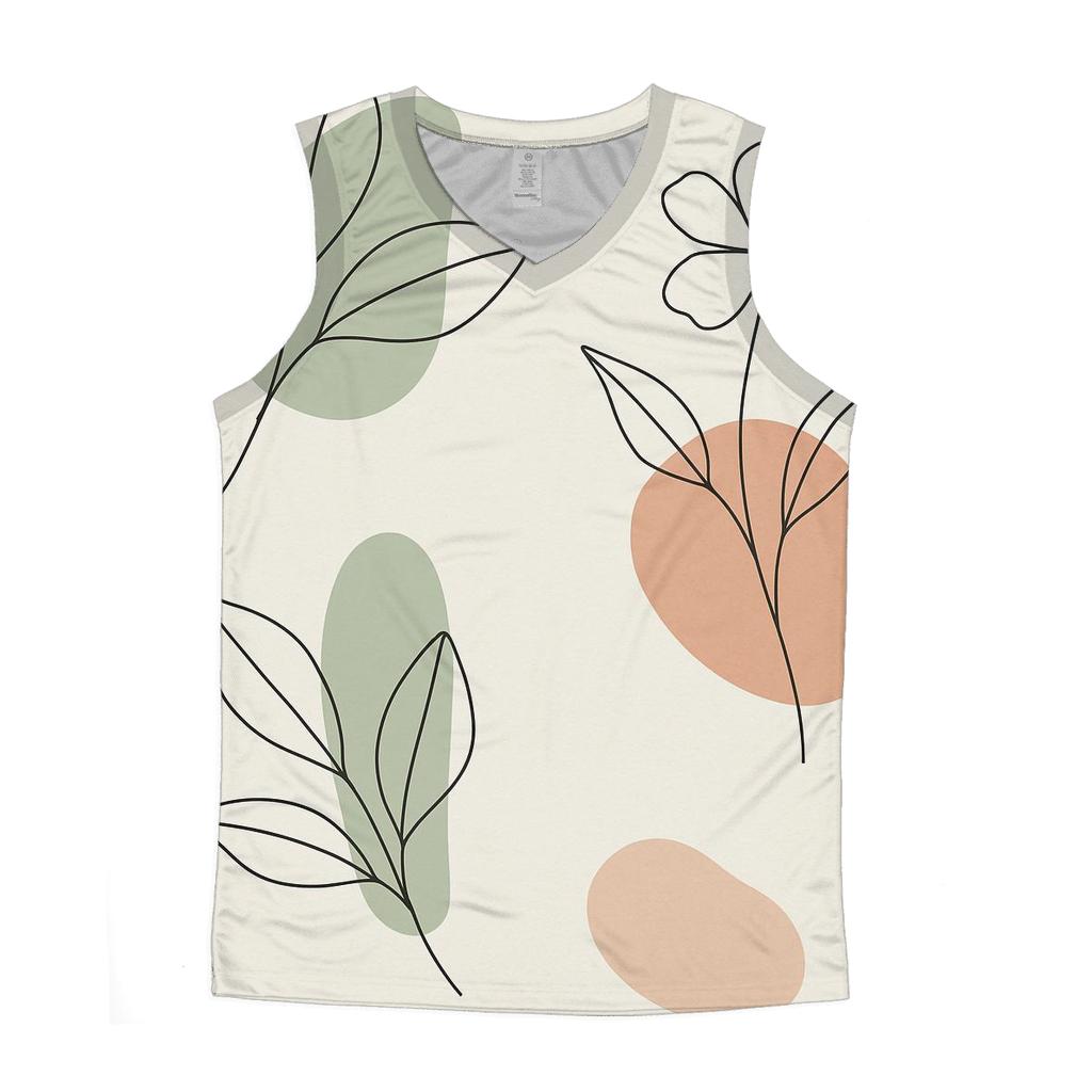 Botanical Line Echo graphic print tank tops