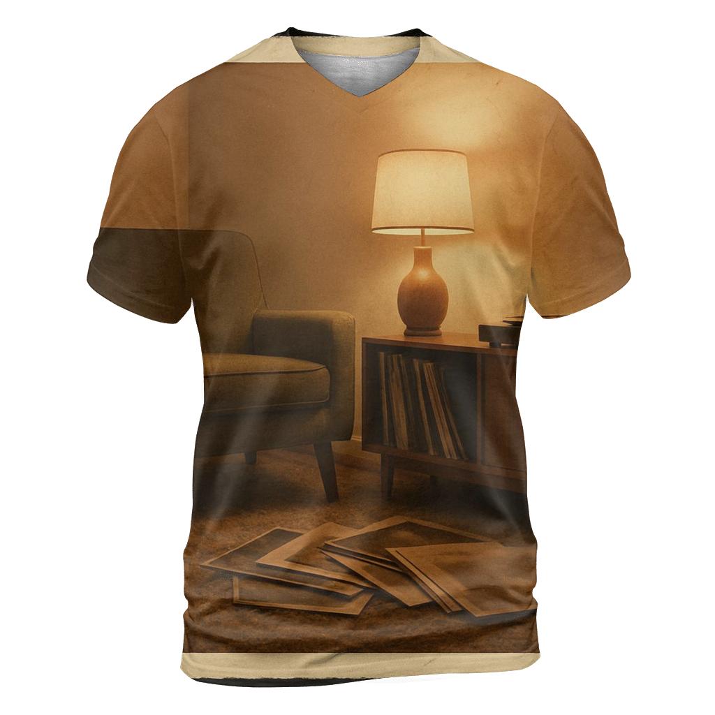 Rustic Vinyl Listening Lounge personalized full print shirts