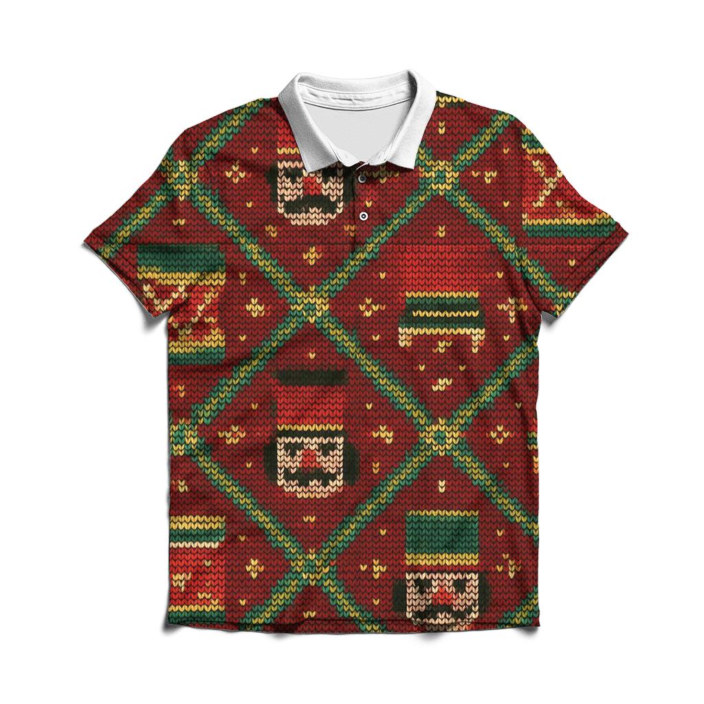 Nutcracker Drum Parade Lattice Design classic pique polos