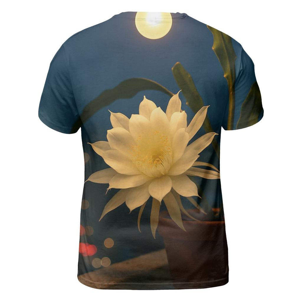 Night Blooming Cereus In Urban Balcony Glow artistic all-over print tops