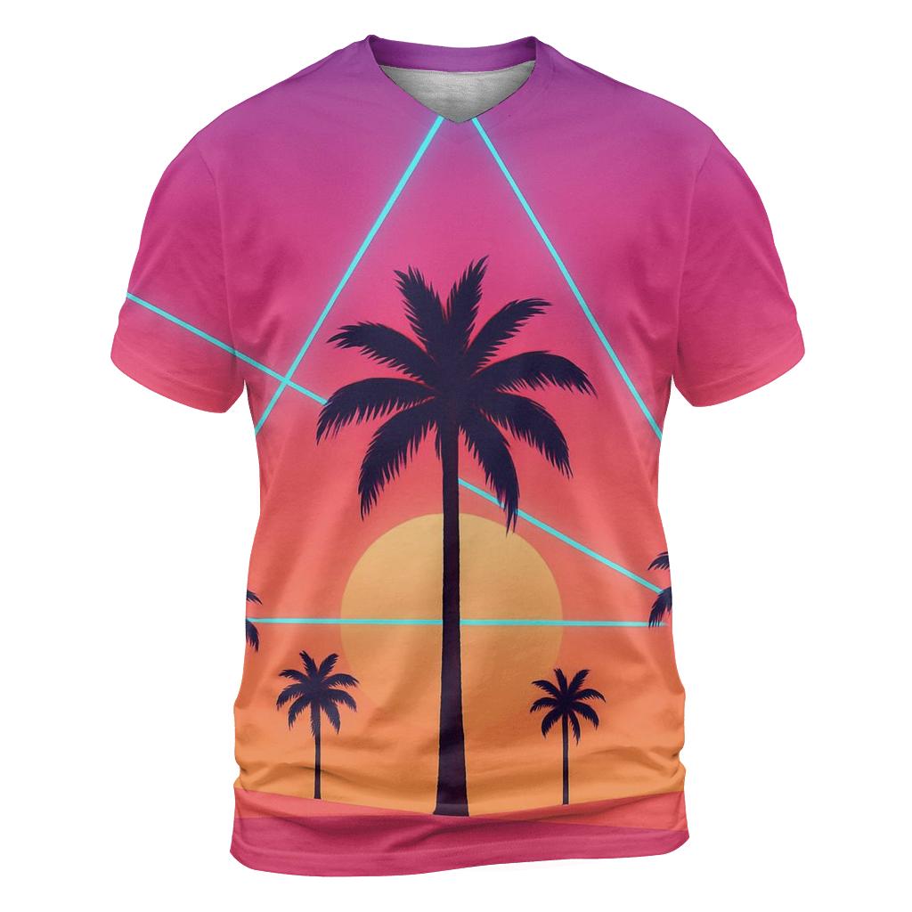Laser Palm Mirage trendy printed shirt styles