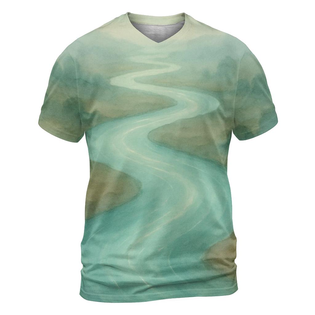 River Of Quiet Light trendy printed shirt styles