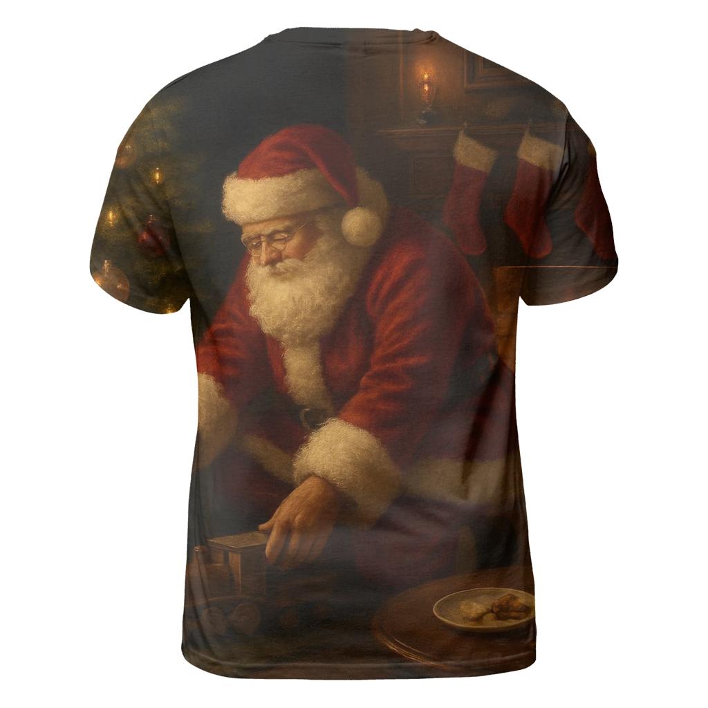 Midnight Santa Visit By The Hearth custom all-over print shirts