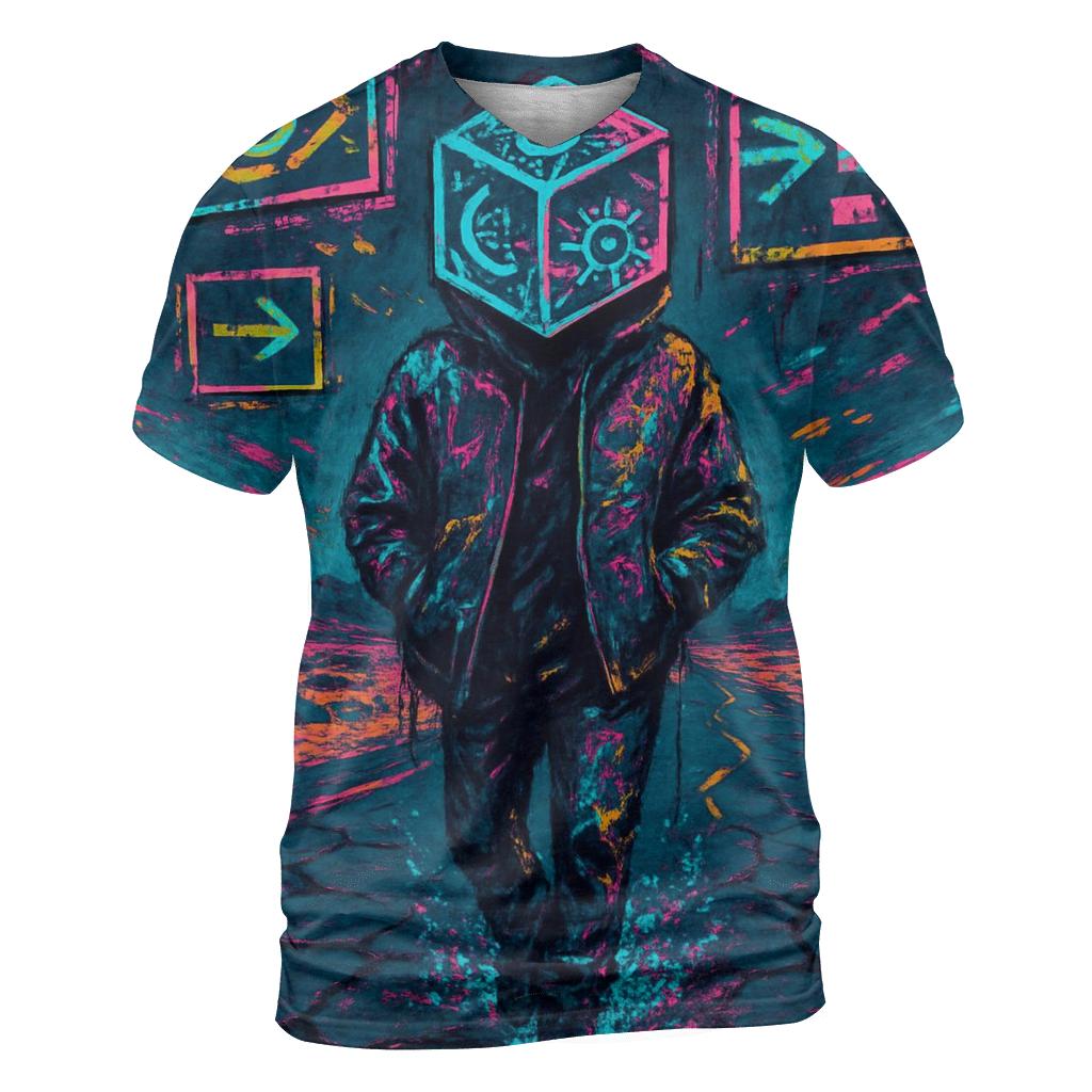 Dice Headed Wanderer statement graphic shirts