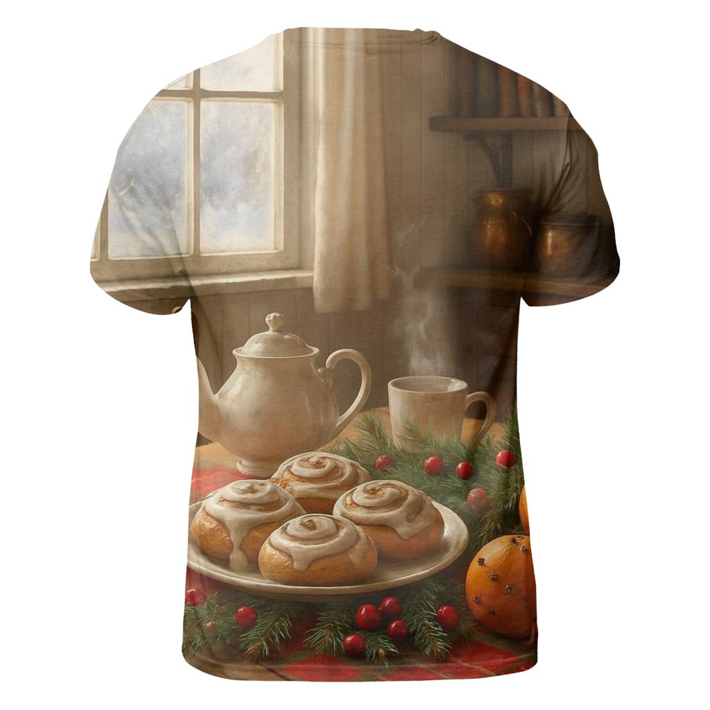 Christmas Breakfast In The Sunlit Kitchen designer pattern shirts