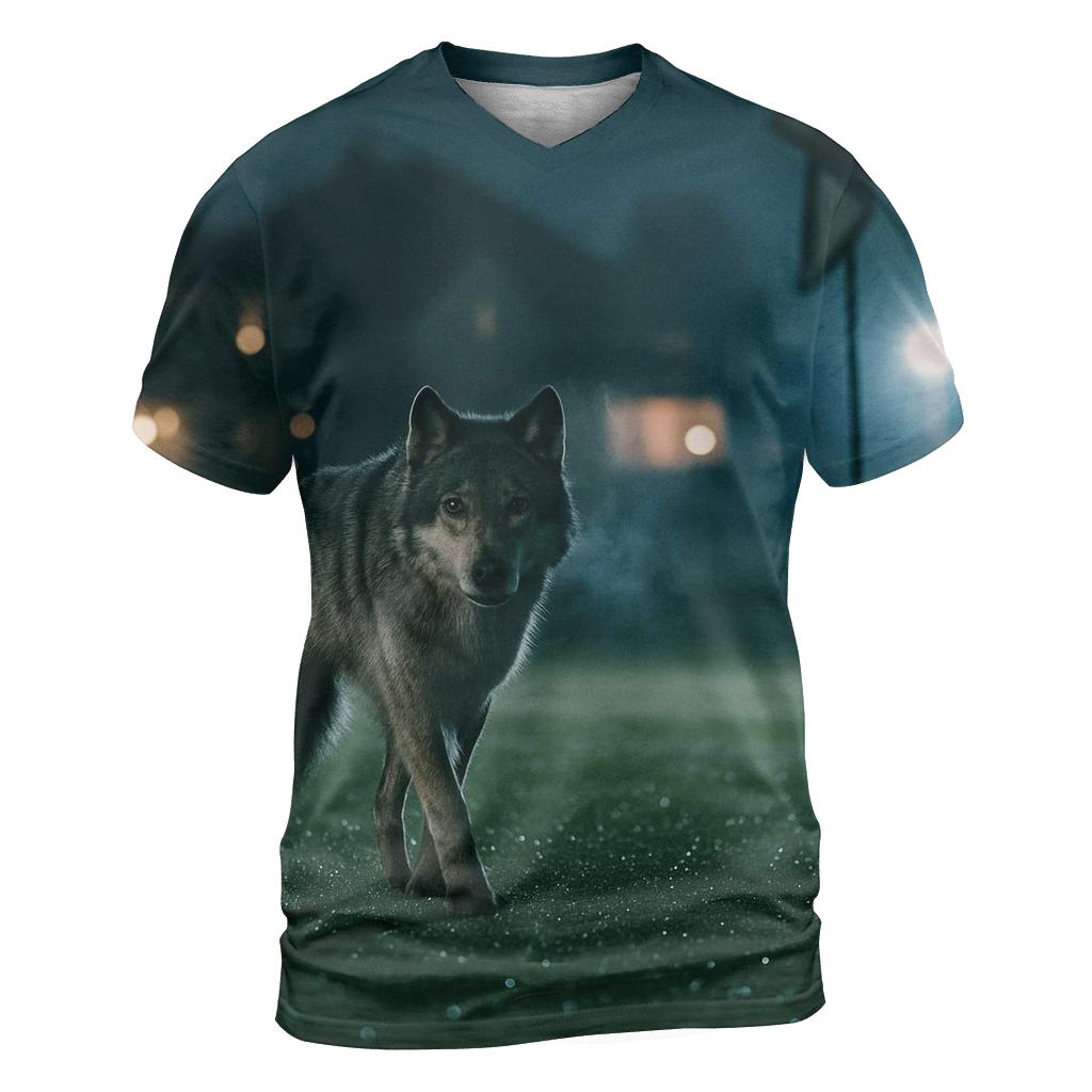 Suburban Golf Course Night Wolf trendy printed shirt styles