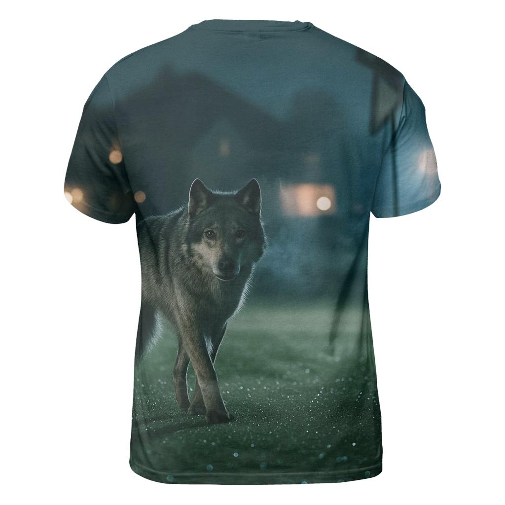 Suburban Golf Course Night Wolf trendy printed shirt styles