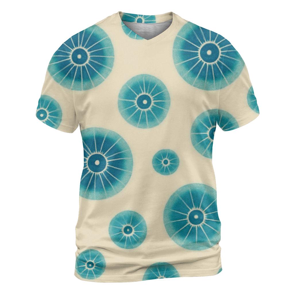 Midnight Kumo Spider Rosettes artistic all-over print tops