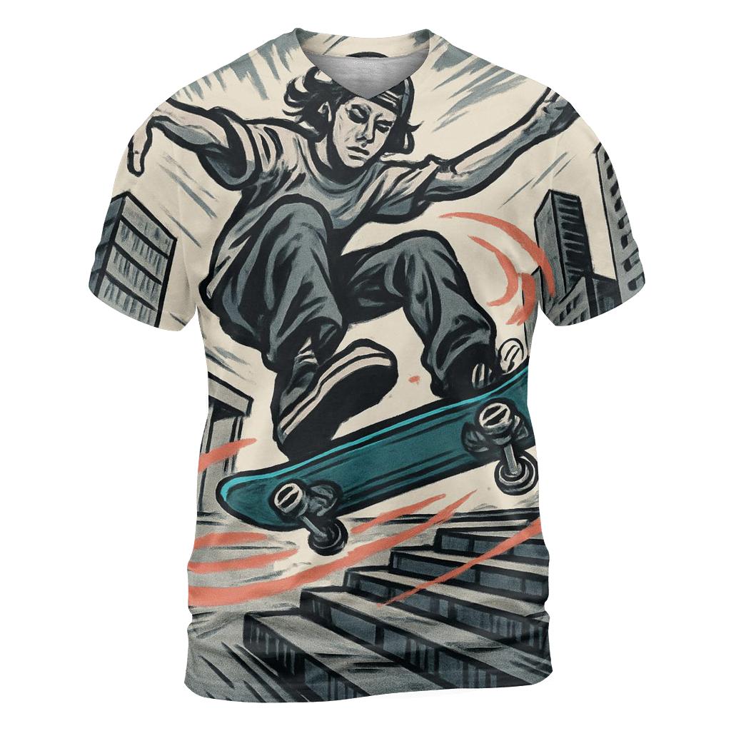 Urban Freestyle Skateboarding Lines custom all-over print shirts
