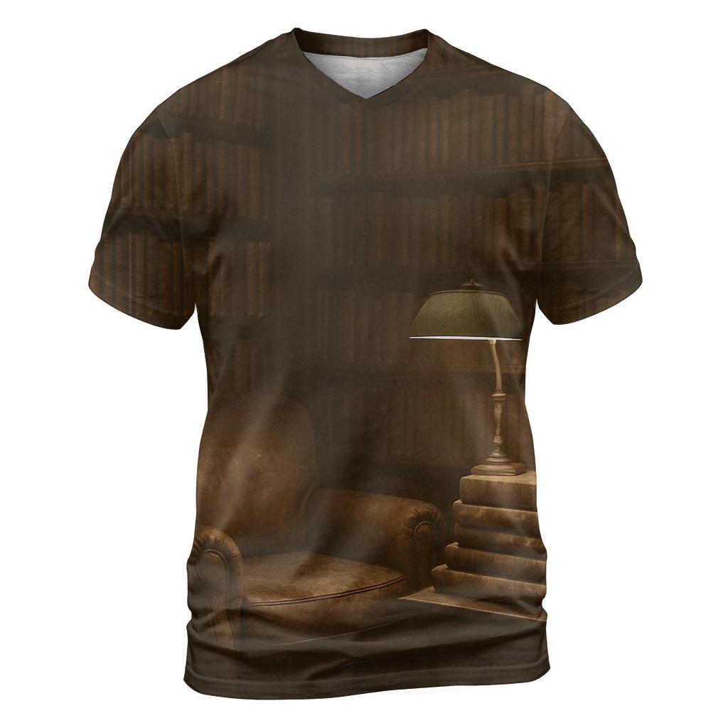 Vintage Library Reading Nook artistic all-over print tops