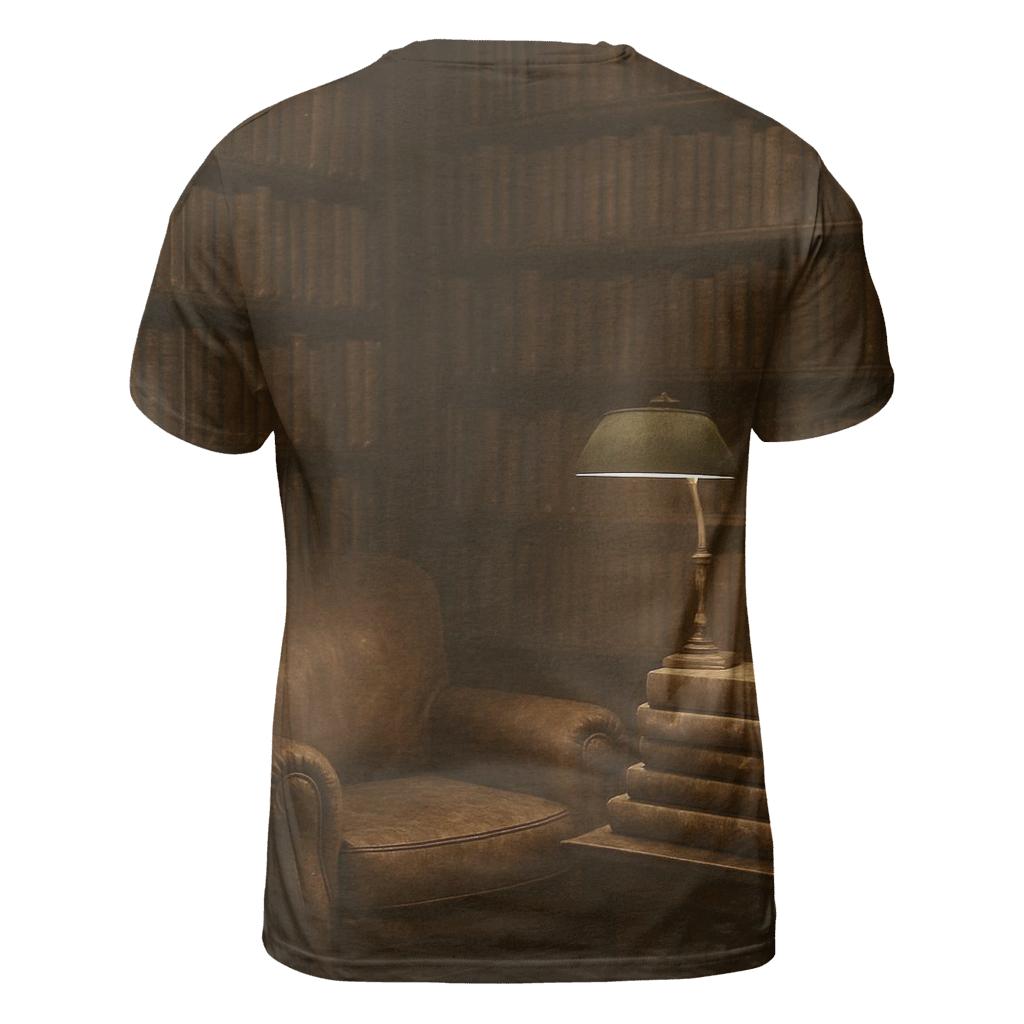 Vintage Library Reading Nook artistic all-over print tops