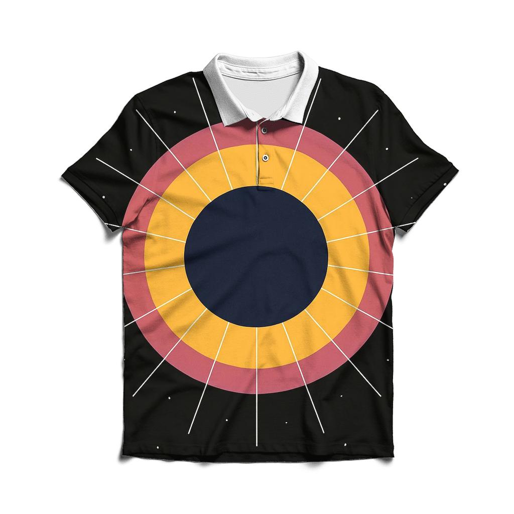 Eclipse Corona Halo Grid custom polo shirts