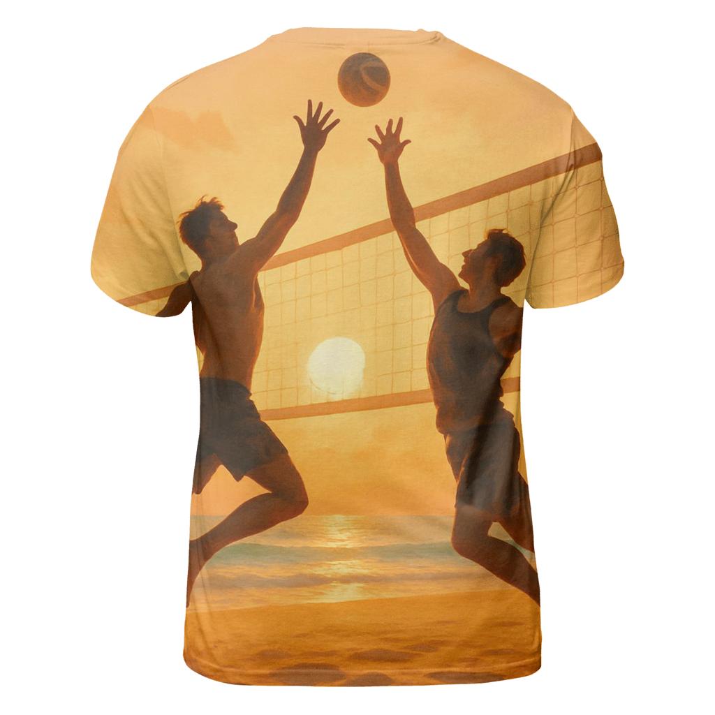 Sunrise Beach Volleyball Duel creative print fashion shirts