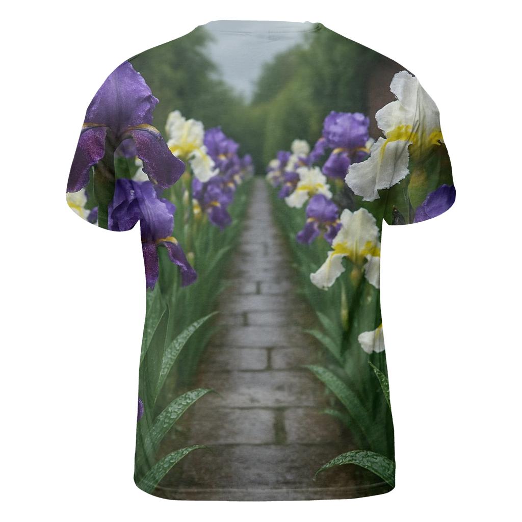 Iris Border Beside Rain Slicked Path statement graphic shirts