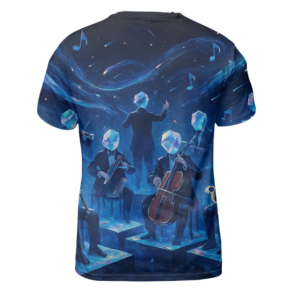 Crystal Headed Orchestra vibrant all-over design tees