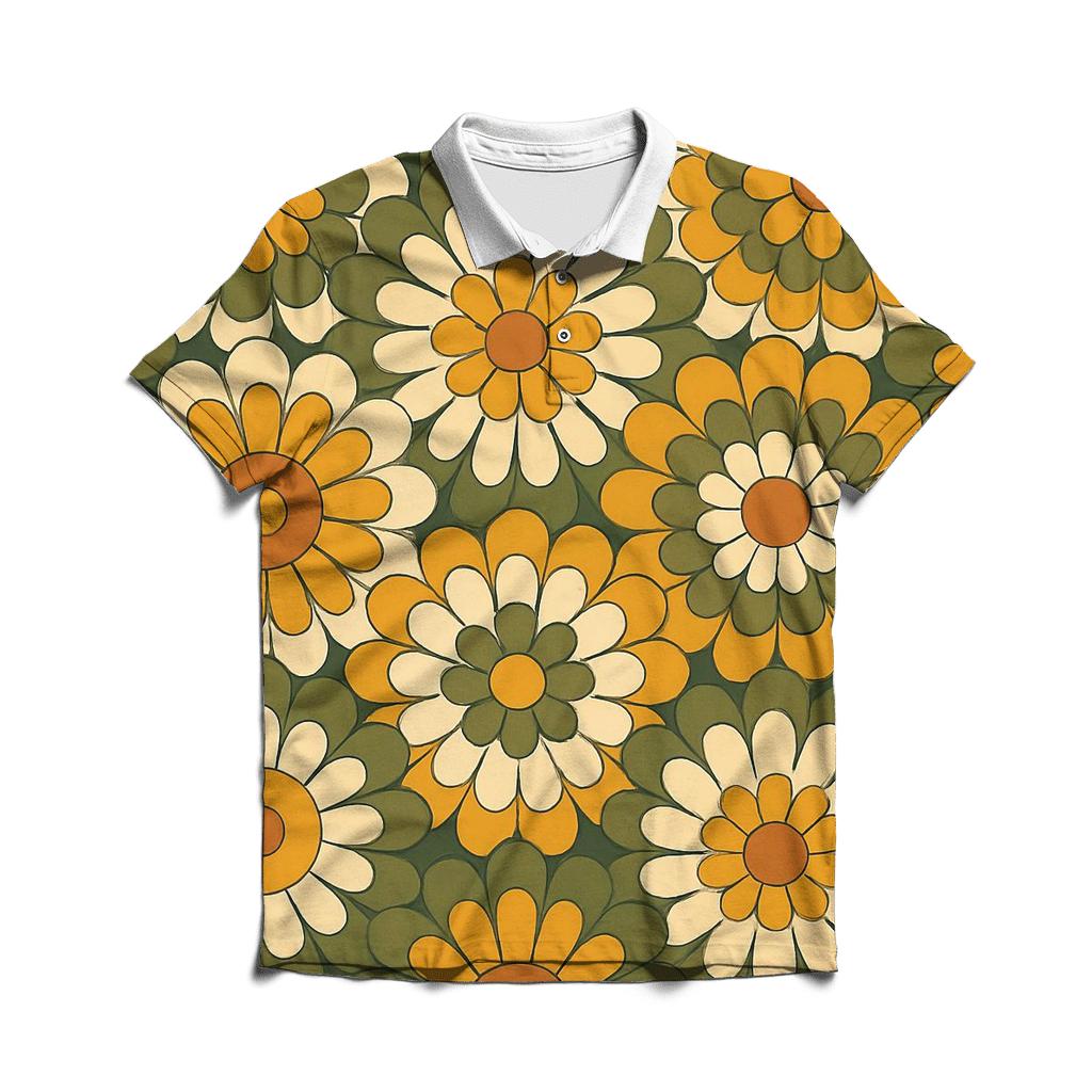 Flower Power Kaleidoscope Rings classic pique polos