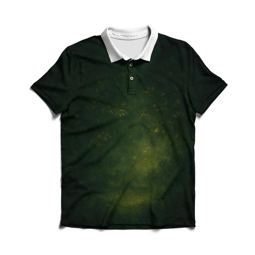 Midnight Orchard Glow embroidered polo tops