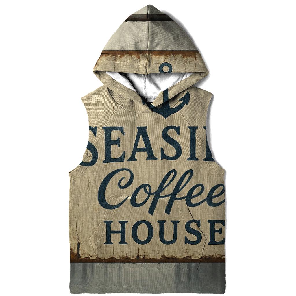 Old Harbor Coffee House Signboard printed hoodies