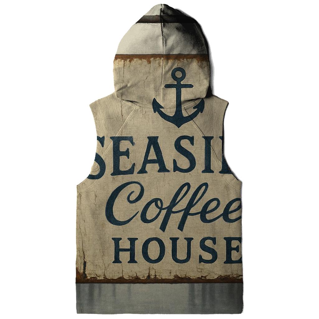 Old Harbor Coffee House Signboard printed hoodies