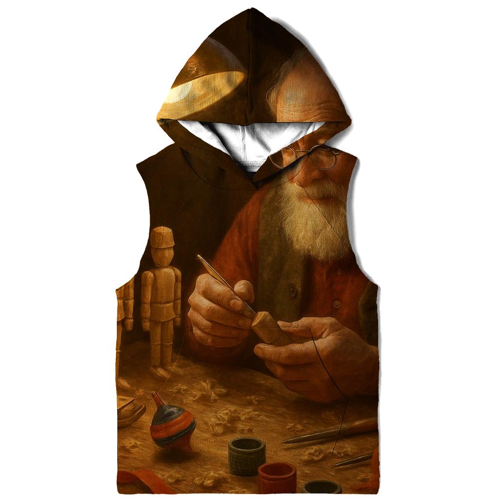 The Old Wooden Toymakers Christmas Bench embroidered hoodies