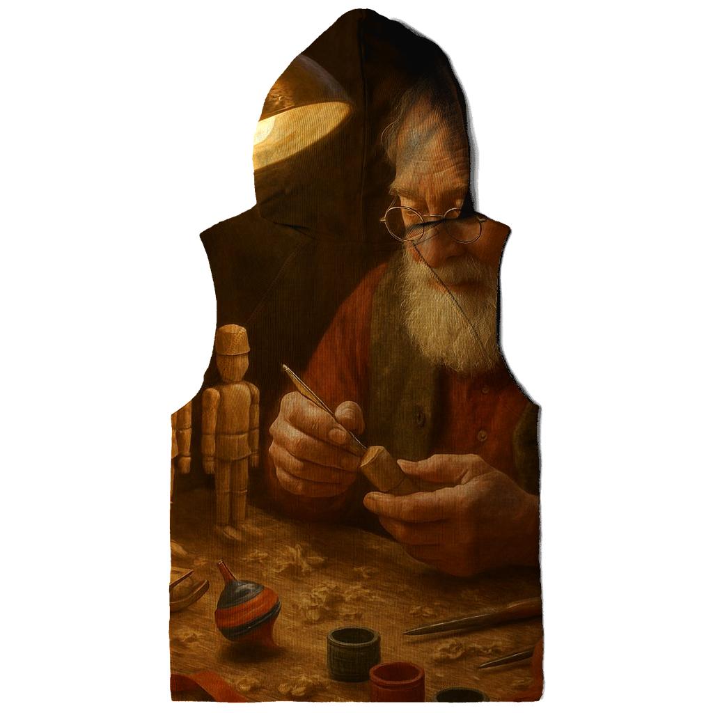 The Old Wooden Toymakers Christmas Bench embroidered hoodies