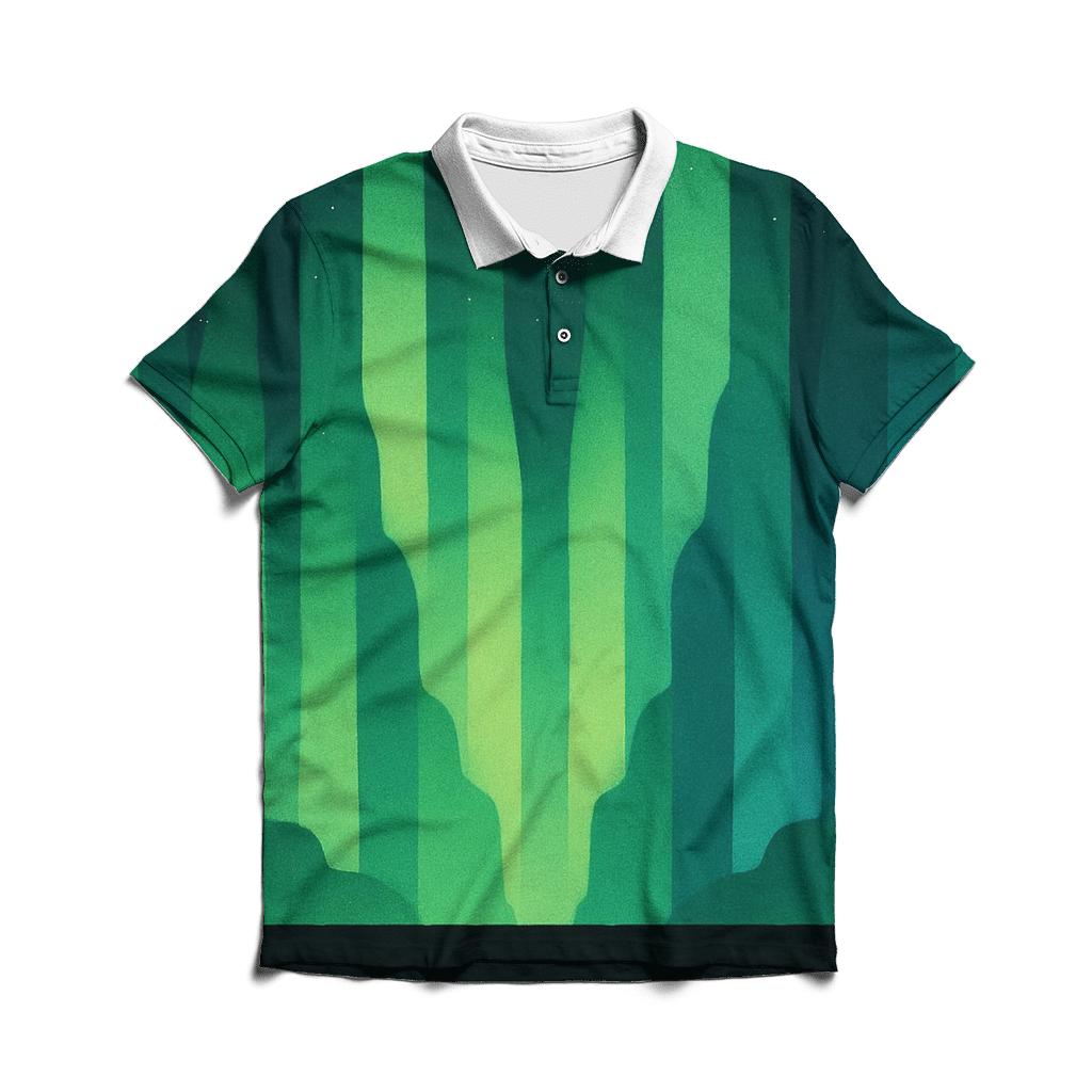 Aurora Horizon Curtain Blocks classic pique polos