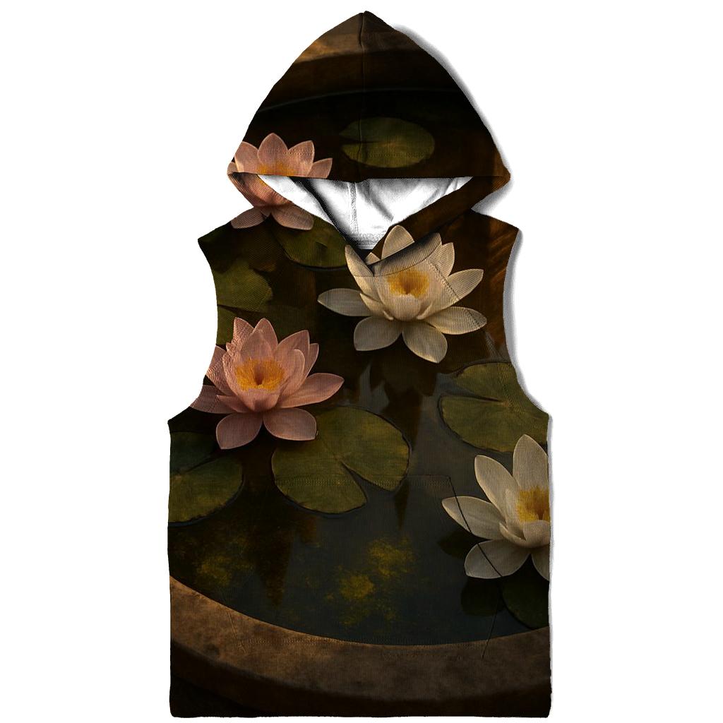 Water Lilies In Reflected Temple Courtyard hoodies fashion
