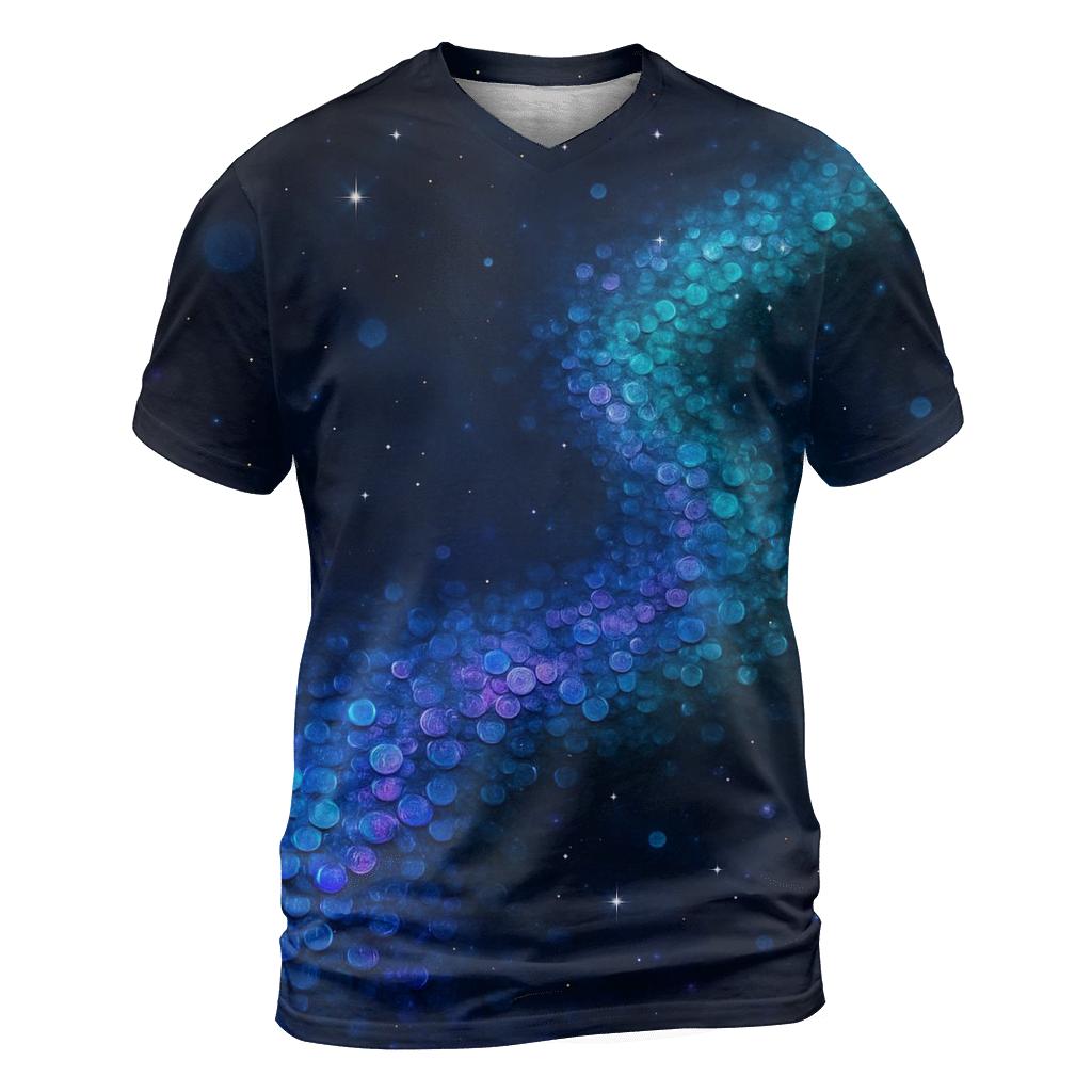 Nebula Sequin Drift vibrant all-over design tees