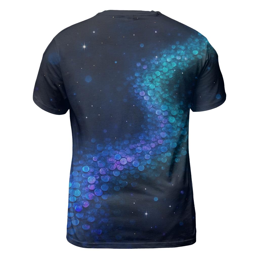 Nebula Sequin Drift vibrant all-over design tees