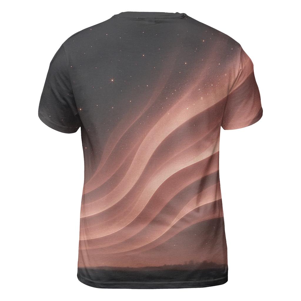 Rose Quartz Glam Aurora vibrant all-over design tees