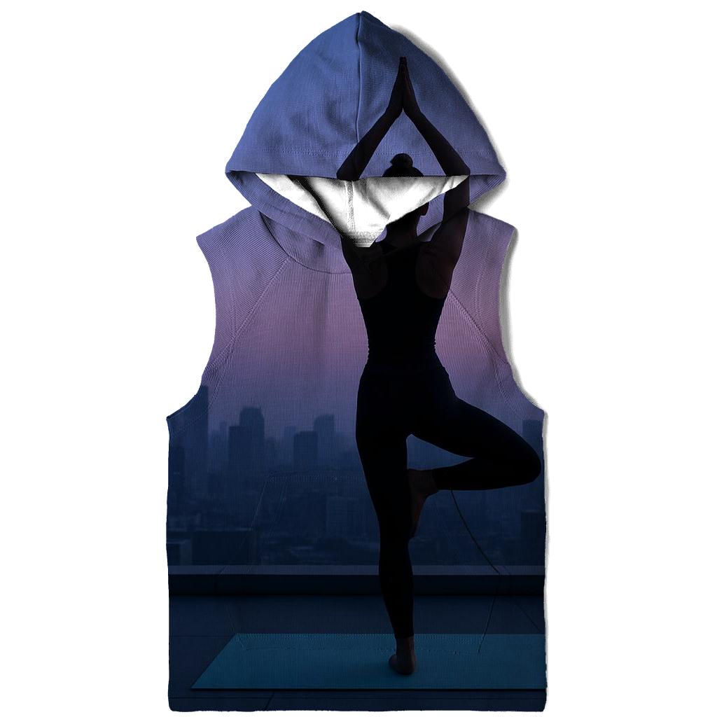 City Rooftop Yoga Flow embroidered hoodies