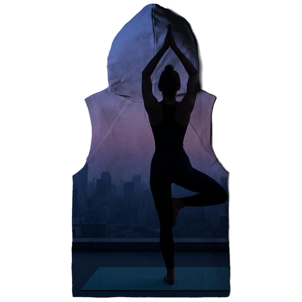 City Rooftop Yoga Flow embroidered hoodies