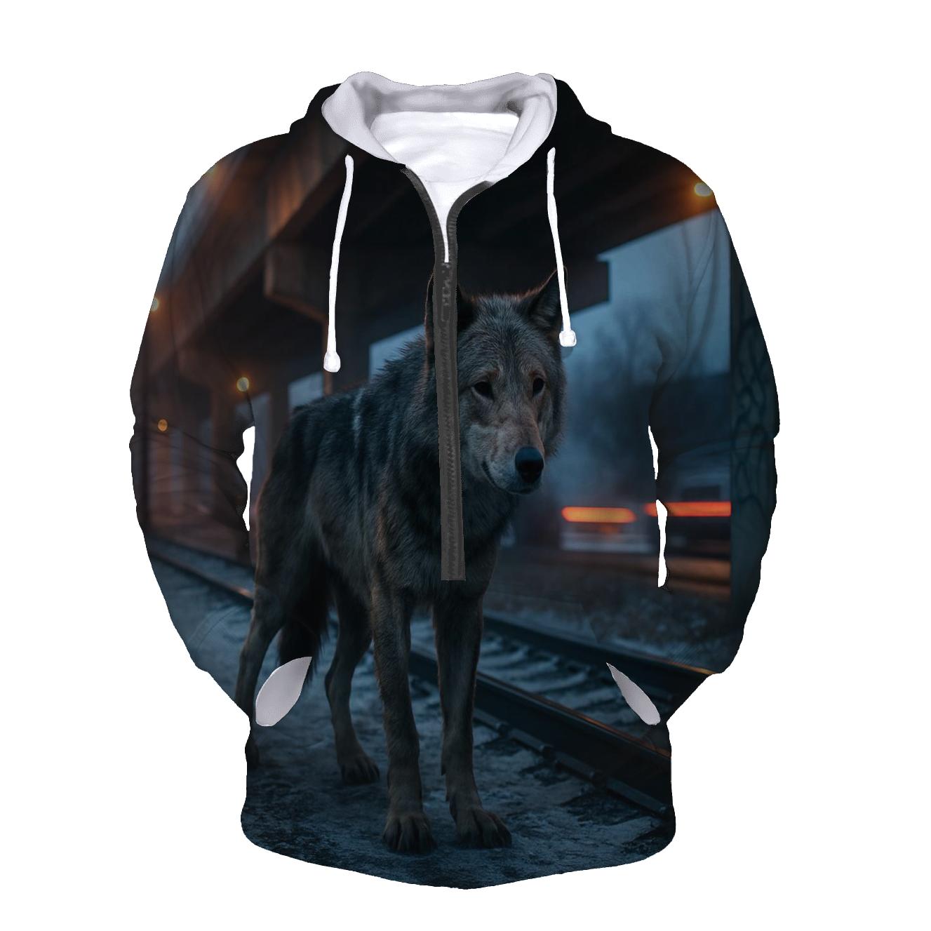 Urban Overpass Lone Wolf custom hoodies