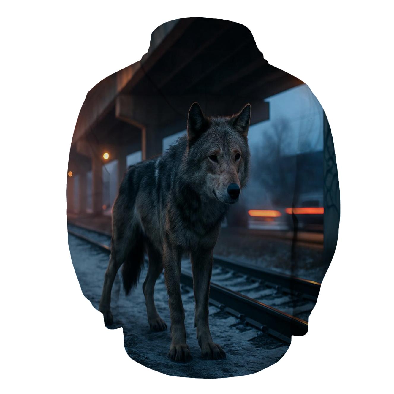 Urban Overpass Lone Wolf custom hoodies