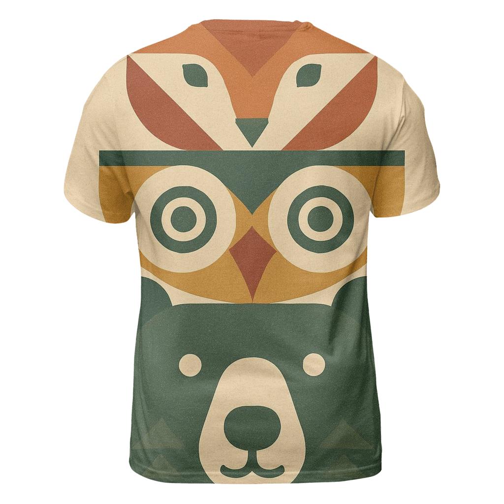 Geometric Animal Totems designer pattern shirts