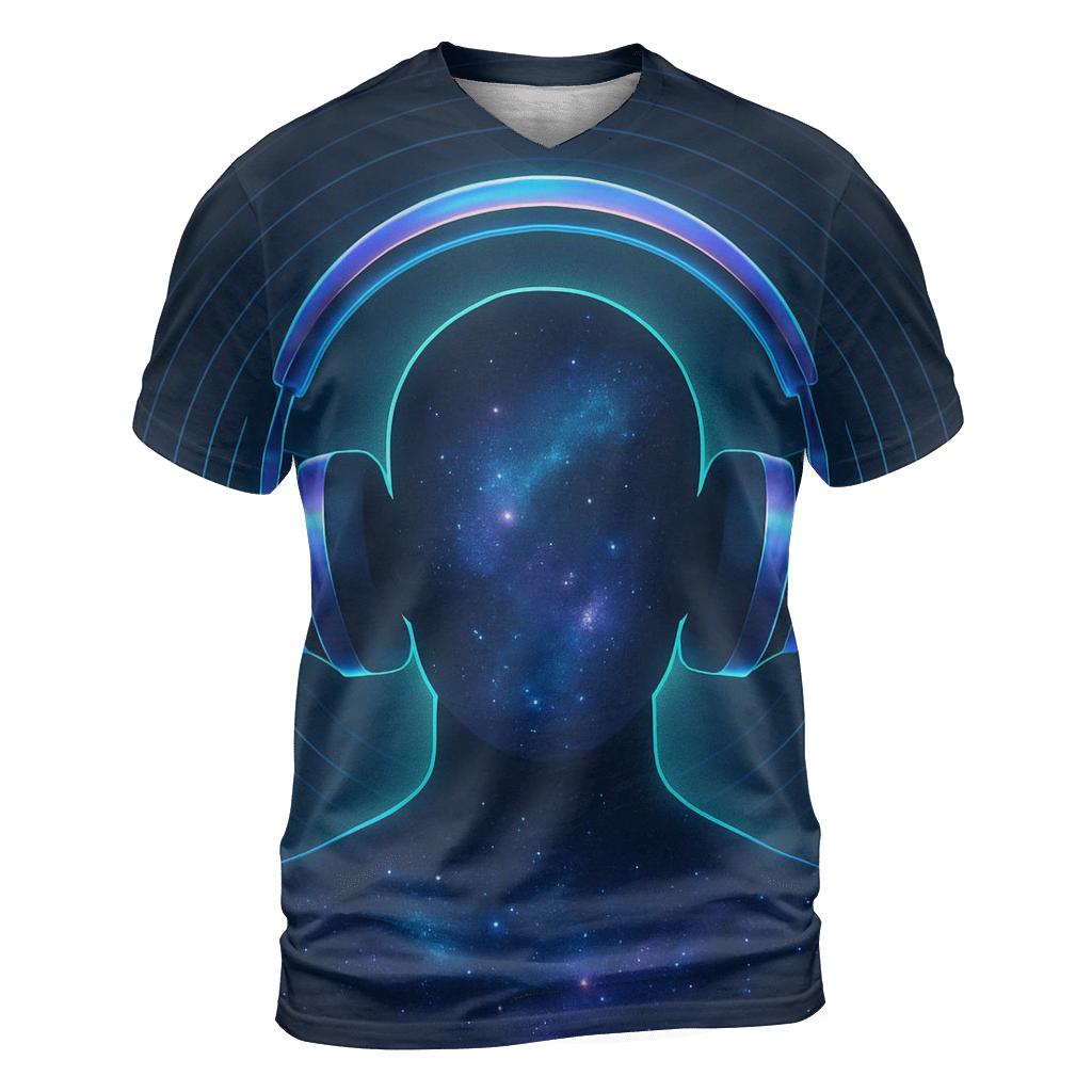 Holographic Headphone Halo custom all-over print shirts
