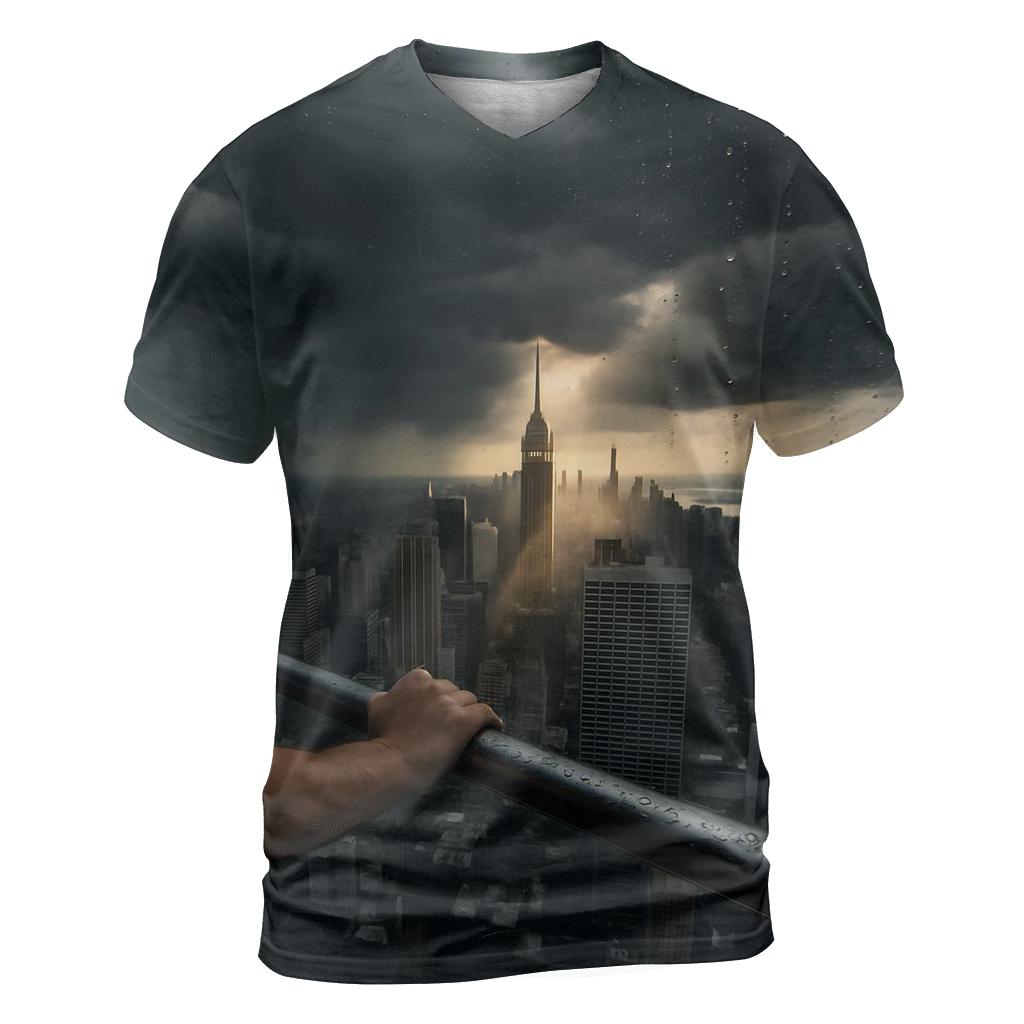 Edge Observation Deck View During Summer Thunderstorm vibrant all-over design tees