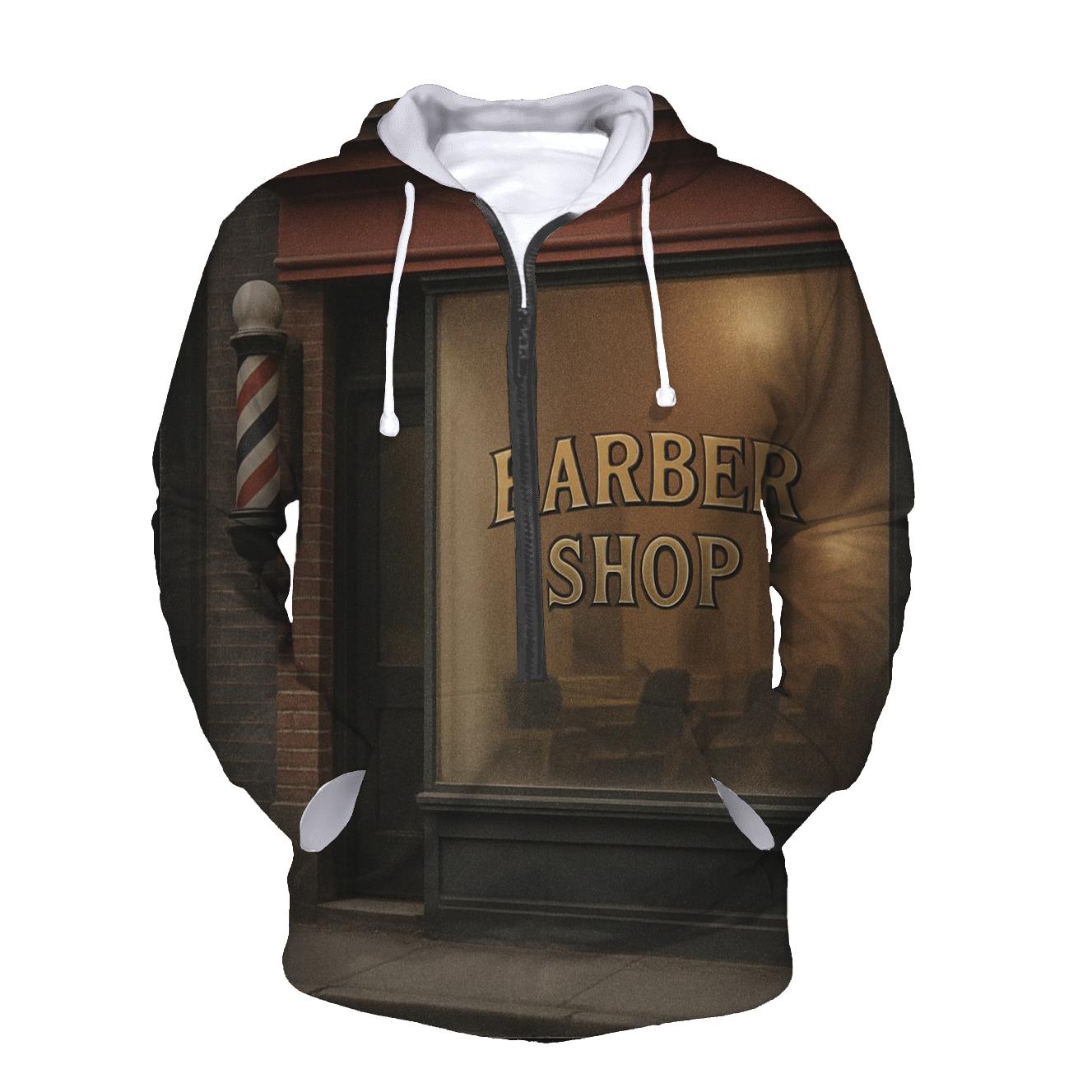 Classic Barbershop Window Front premium hoodies