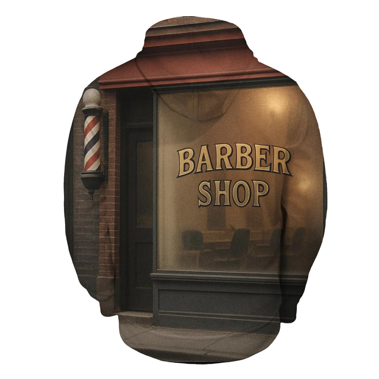 Classic Barbershop Window Front premium hoodies