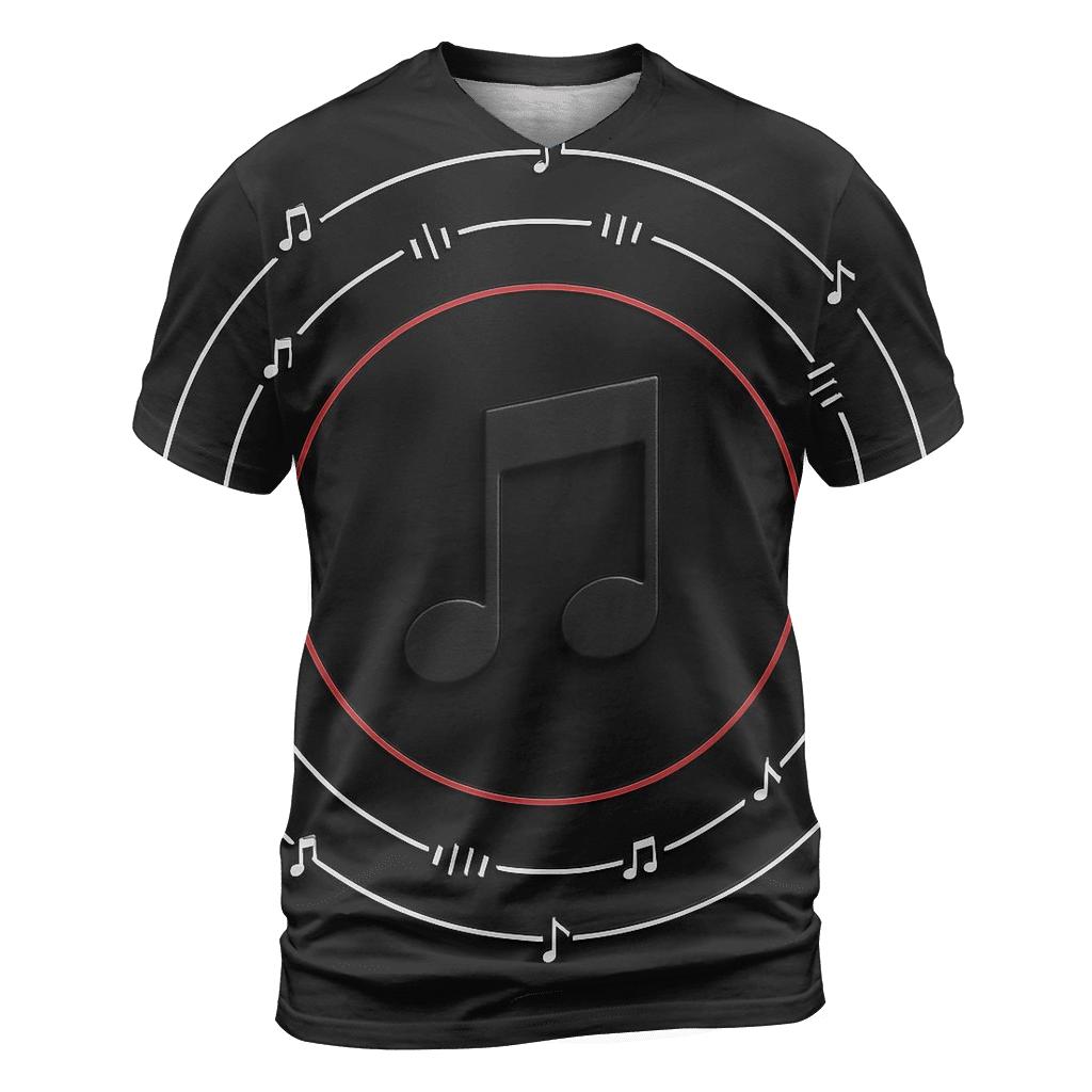Minimal Note Orbit creative print fashion shirts