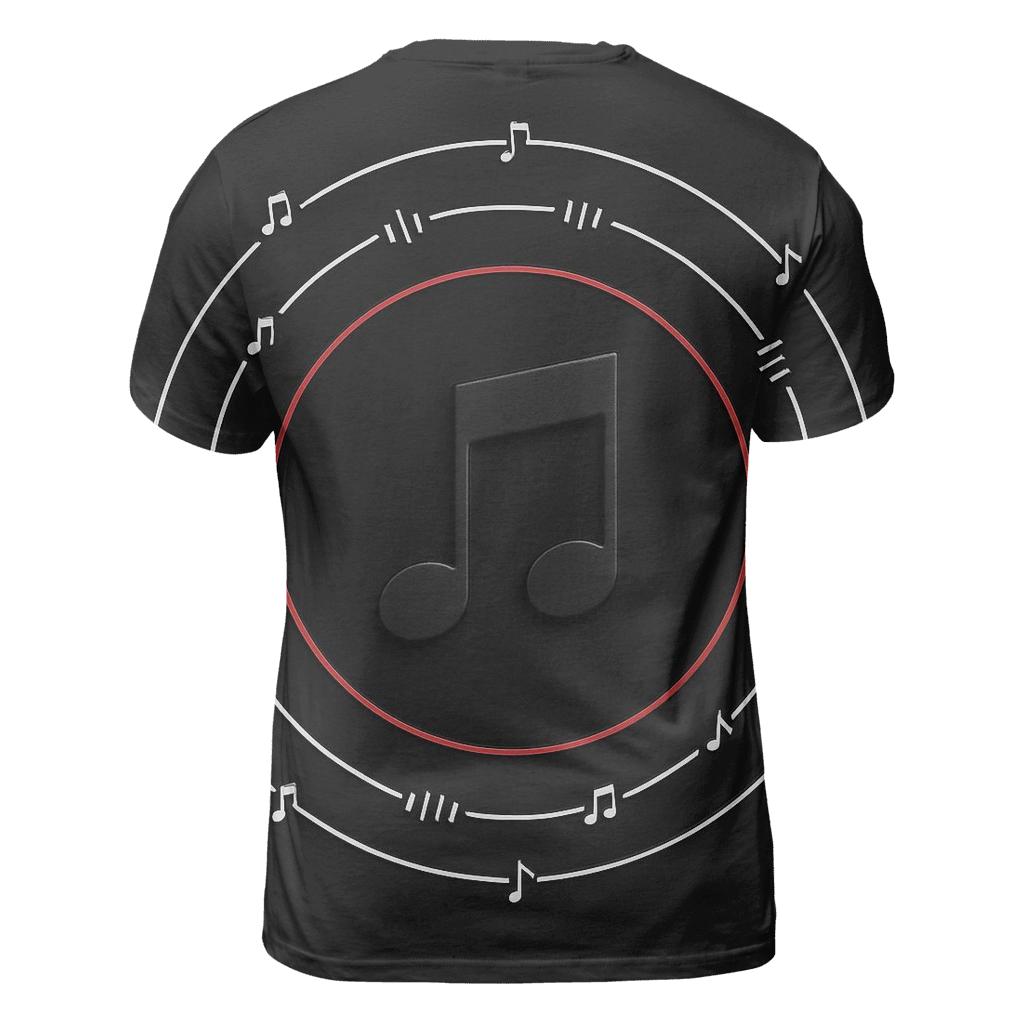 Minimal Note Orbit creative print fashion shirts