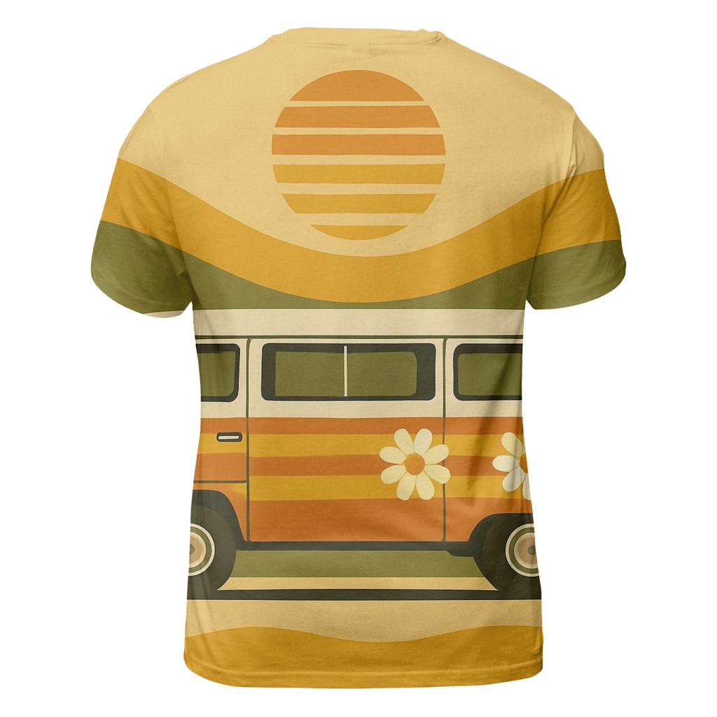 Groove Bus Road Trip Scene artistic all-over print tops