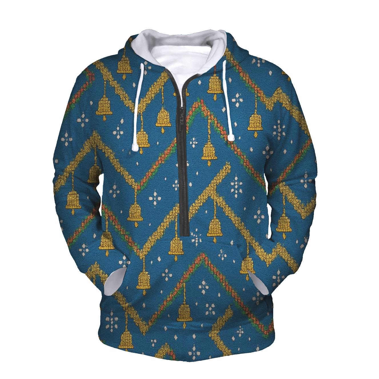 Blizzard Bell Zigzag Path Design designer hoodies