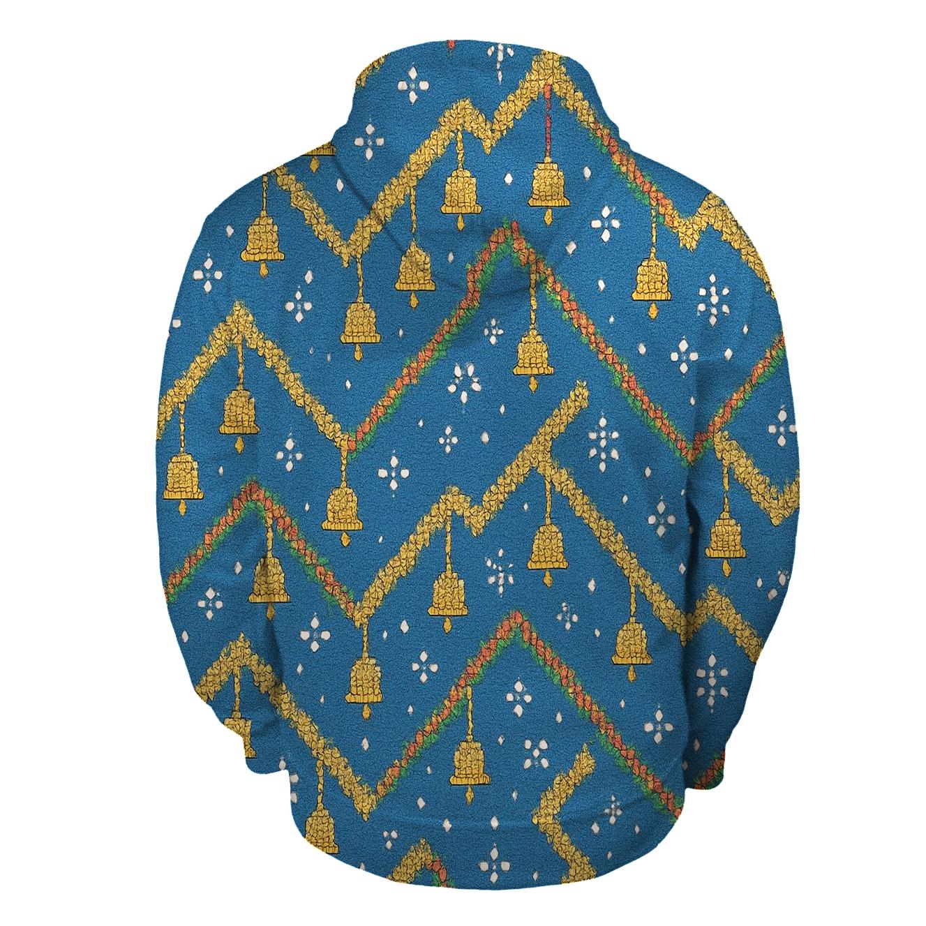 Blizzard Bell Zigzag Path Design designer hoodies